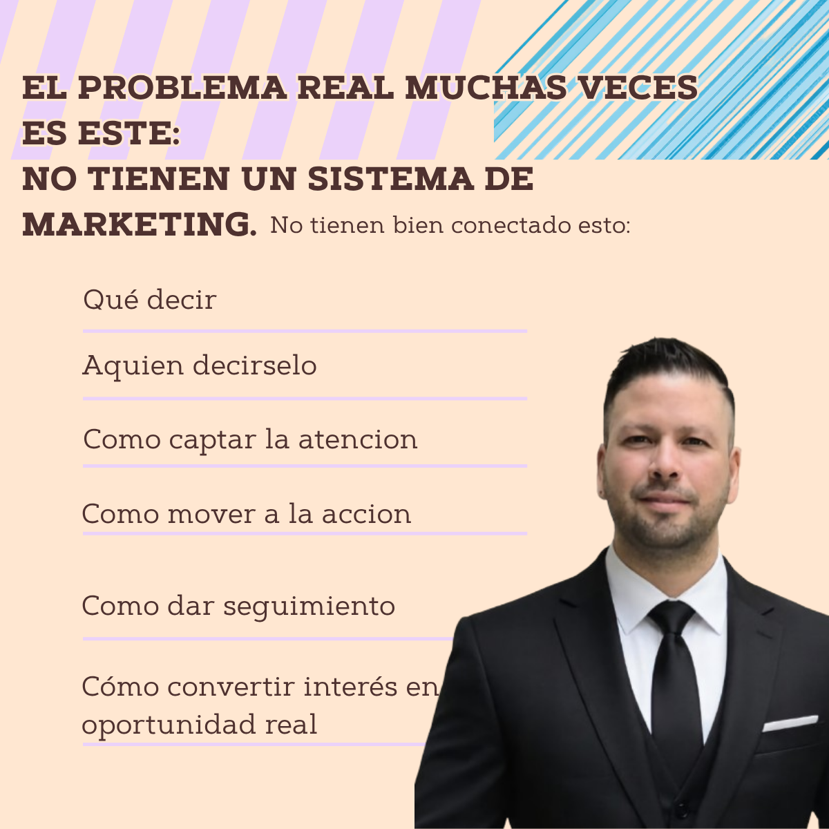 Problema: sin sistema de marketing